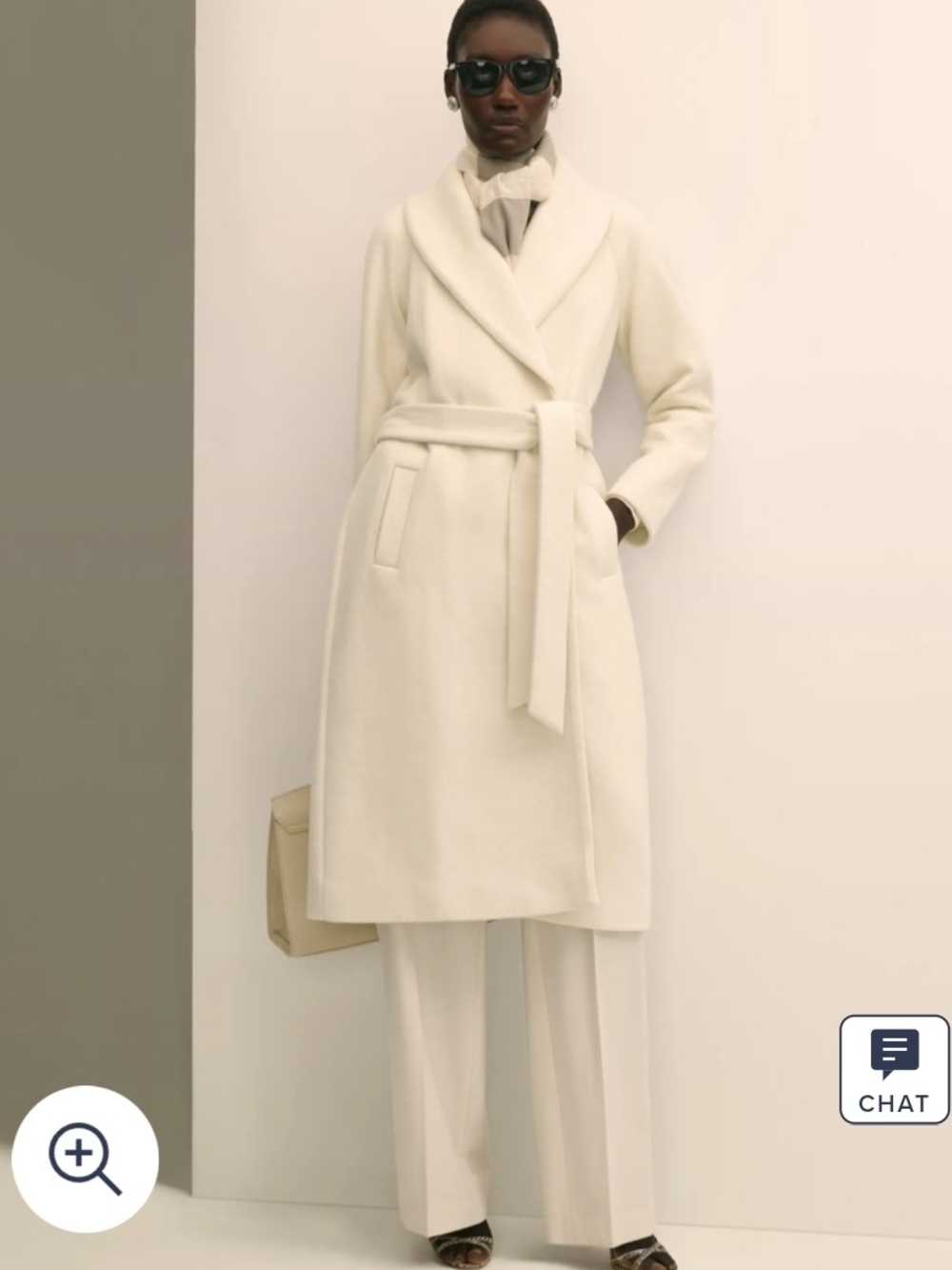 Brooks Brothers Brand New Elegant Cream Wrap Coat - Timeless Tailored Style